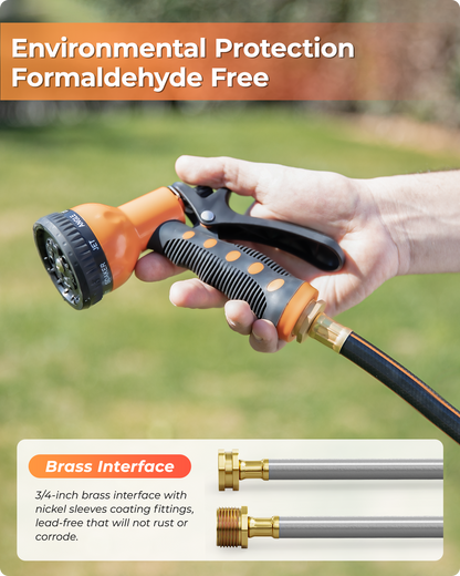 Ayleid Retractable Garden Hose Reel,5/8 in x 100 FT Wall Mounted Hose Reel, with 9- Function Sprayer Nozzle, Any Length Lock/Slow Return System/Wall Mounted/180°Swivel Bracket (Black)