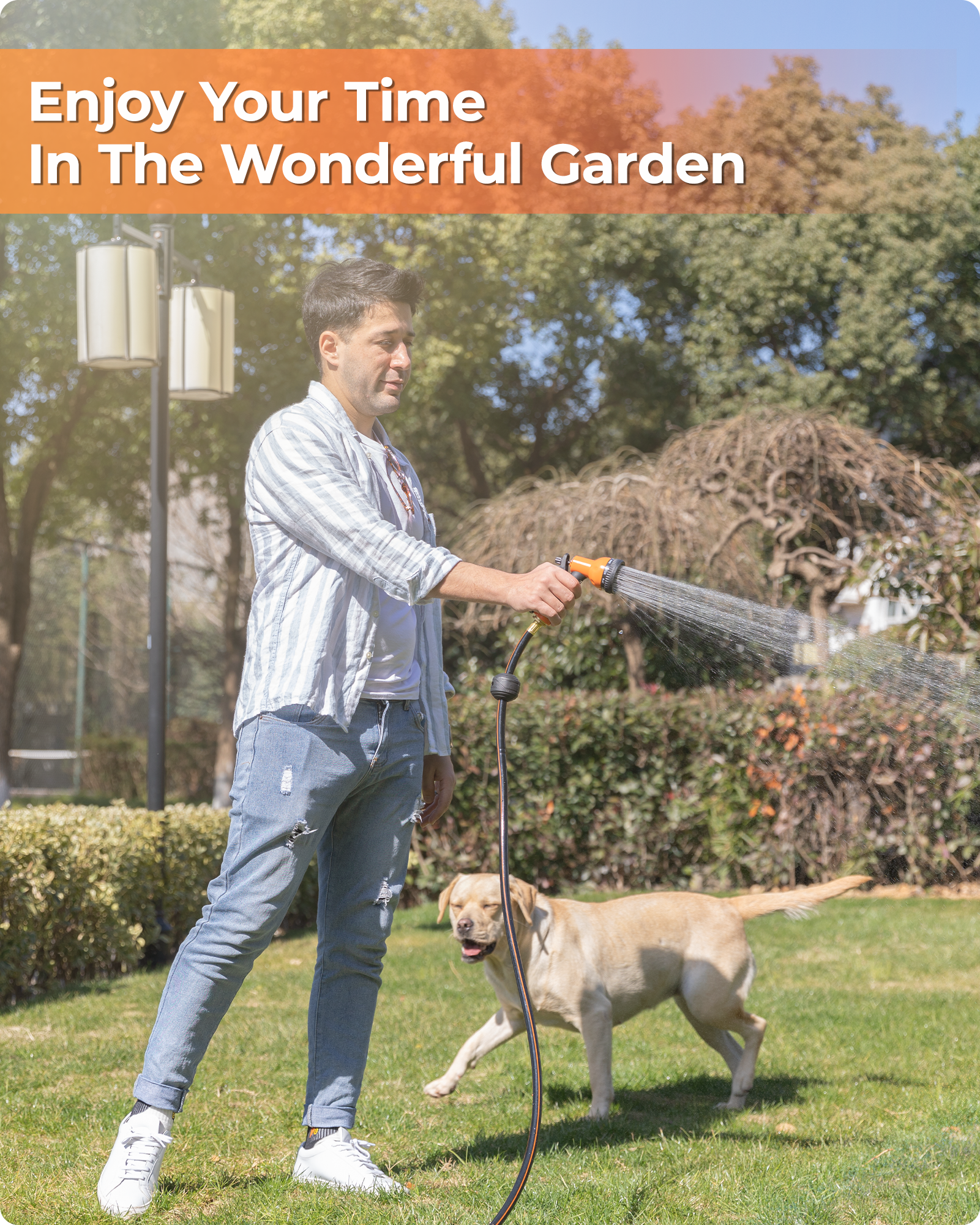 Ayleid Retractable Garden Hose Reel,5/8 in x 100 FT Wall Mounted Hose Reel, with 9- Function Sprayer Nozzle, Any Length Lock/Slow Return System/Wall Mounted/180°Swivel Bracket (Black)